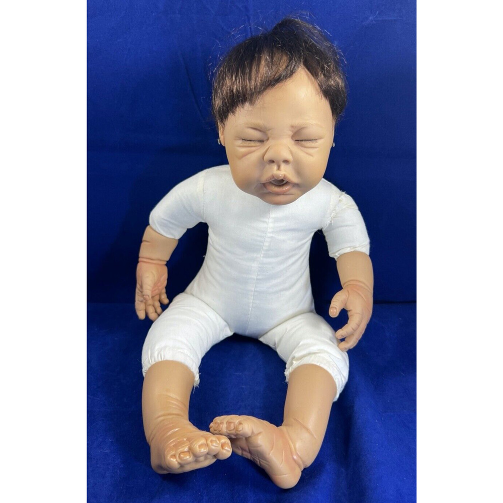 Newborn Baby Doll 19" AEL 2005 Brown Hair Kymberli H. Durden (Signed) *Pre-Owned - Picture 11 of 16